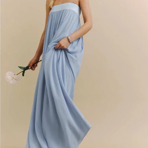 Reformation Maribelle Dress Retails Color Mineral Brand New - Picture 4 of 14